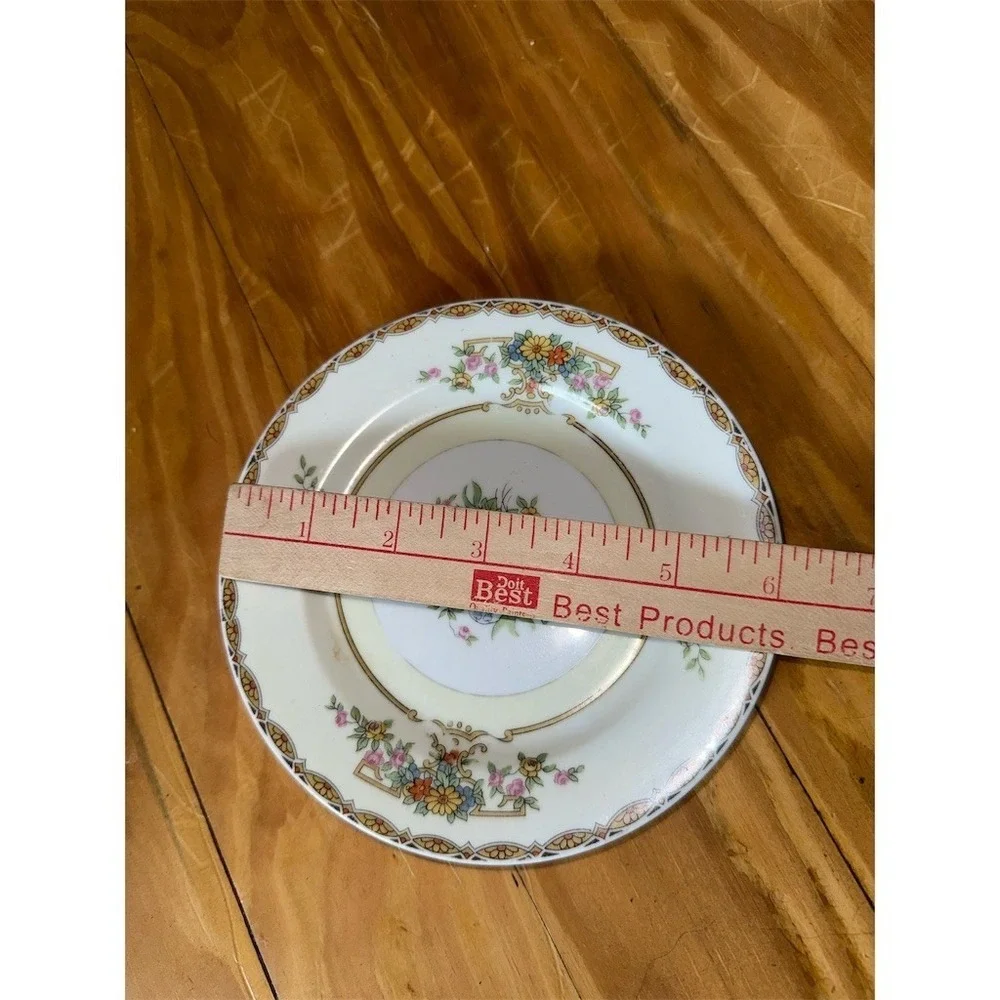 Noritake Renovia Floral‎ Bread & Butter Plate 6.25in Gold Trim Vintage 50's